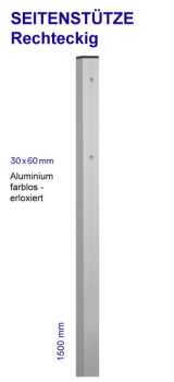 Stütze zum Einbetonieren Alu Rechteckig 30x60 mm