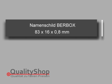 Briefkastenschild BERBOX  83 x 16 x 0,8 mm schwarz