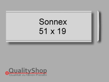 Klingelschild Sonnex Alu farblos matt 51 x 19 x 1.0 mm