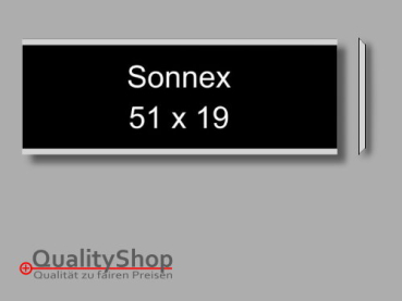Klingelschild Sonnex Alu schwarz matt 51 x 19 x 1.0 mm