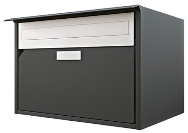 Briefkasten Huber mit Regendach Front Farbe mit Auseckung