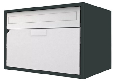 Preview: Briefkasten Huber ohne Regendach Front Eloxiert Auseckung