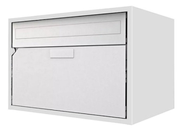 Briefkasten Huber ohne Regendach Front Eloxiert Auseckung