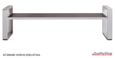 SITZBANK HORUS aus Edelstahl