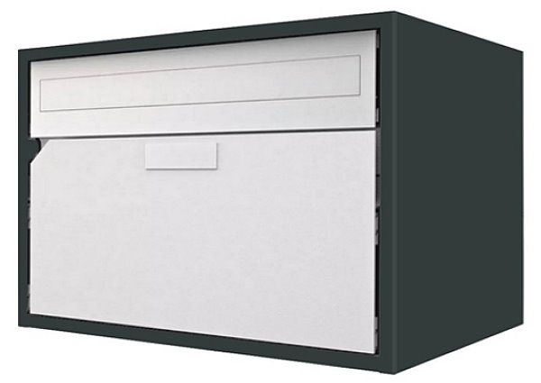 Briefkasten Huber ohne Regendach Front Eloxiert Auseckung